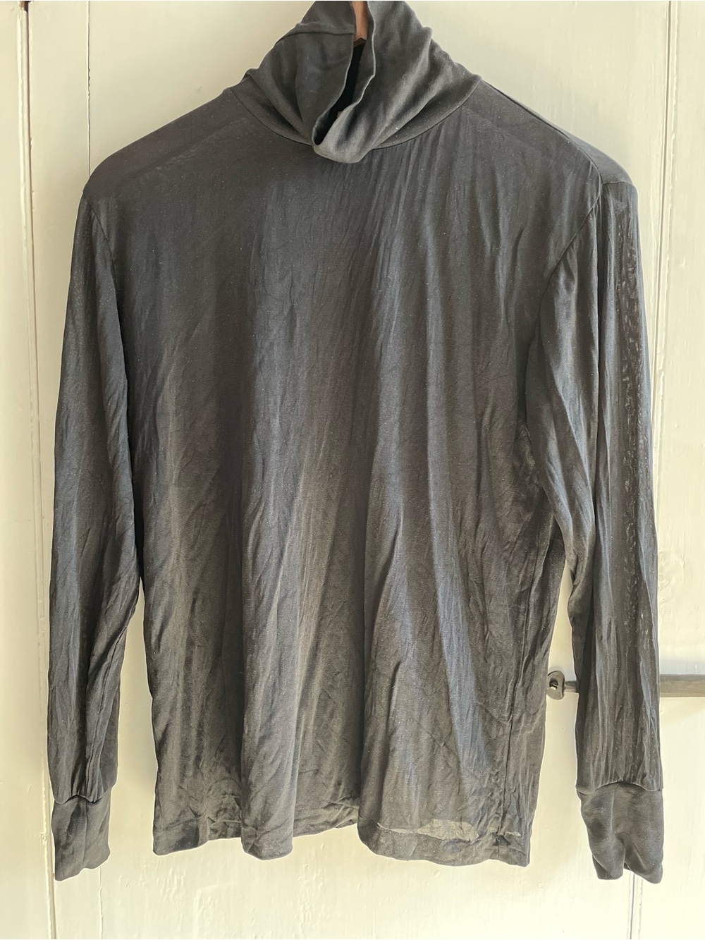 LL Bean 100% Silk Ultralight Turtleneck Long Sleeve Base Layer Size Medium